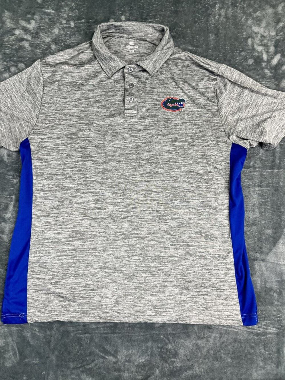 Colosseum Florida Gators Mens Heather Gray & Blue Polo Shirt XL